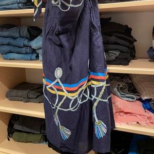 Halter strap navy dress